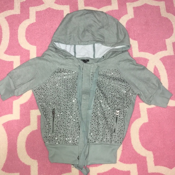 Tops Nwot Hoodie With Rhinestones Poshmark